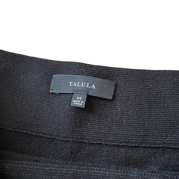 Talula‎ Aritzia Knit Flounce Mini Skirt Womens XS 100% Cotton Black - Picture 3 of 7
